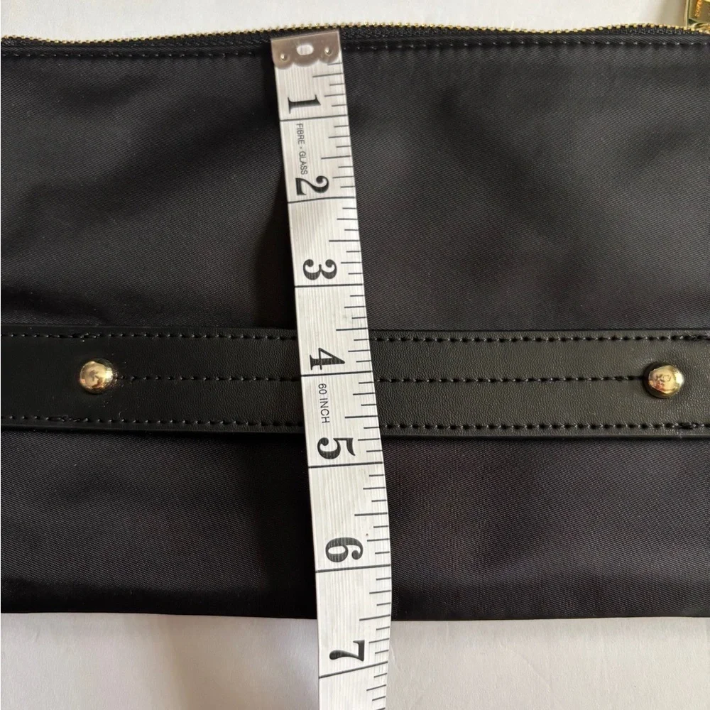Black Clutch with Gold Accents